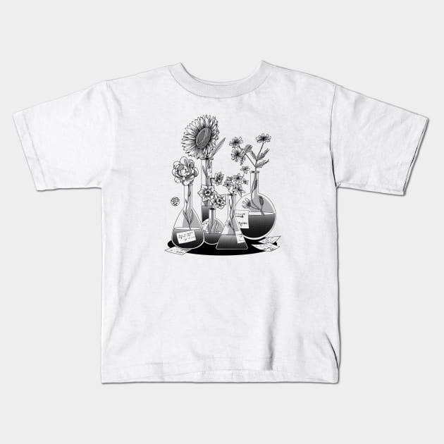 Science Flower Glassware by Tobe Fonseca Kids T-Shirt by Tobe_Fonseca